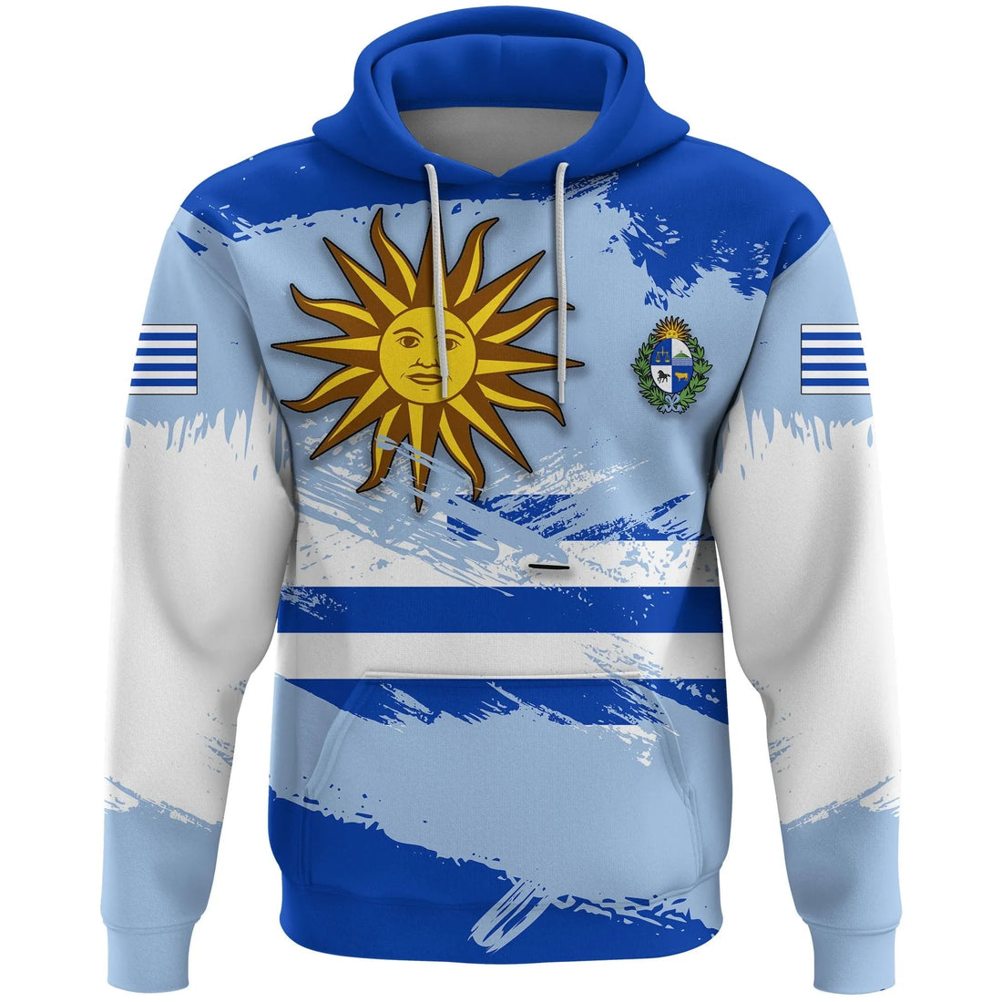 Uruguay Hoodie Uruguay Flag Brush RLT6