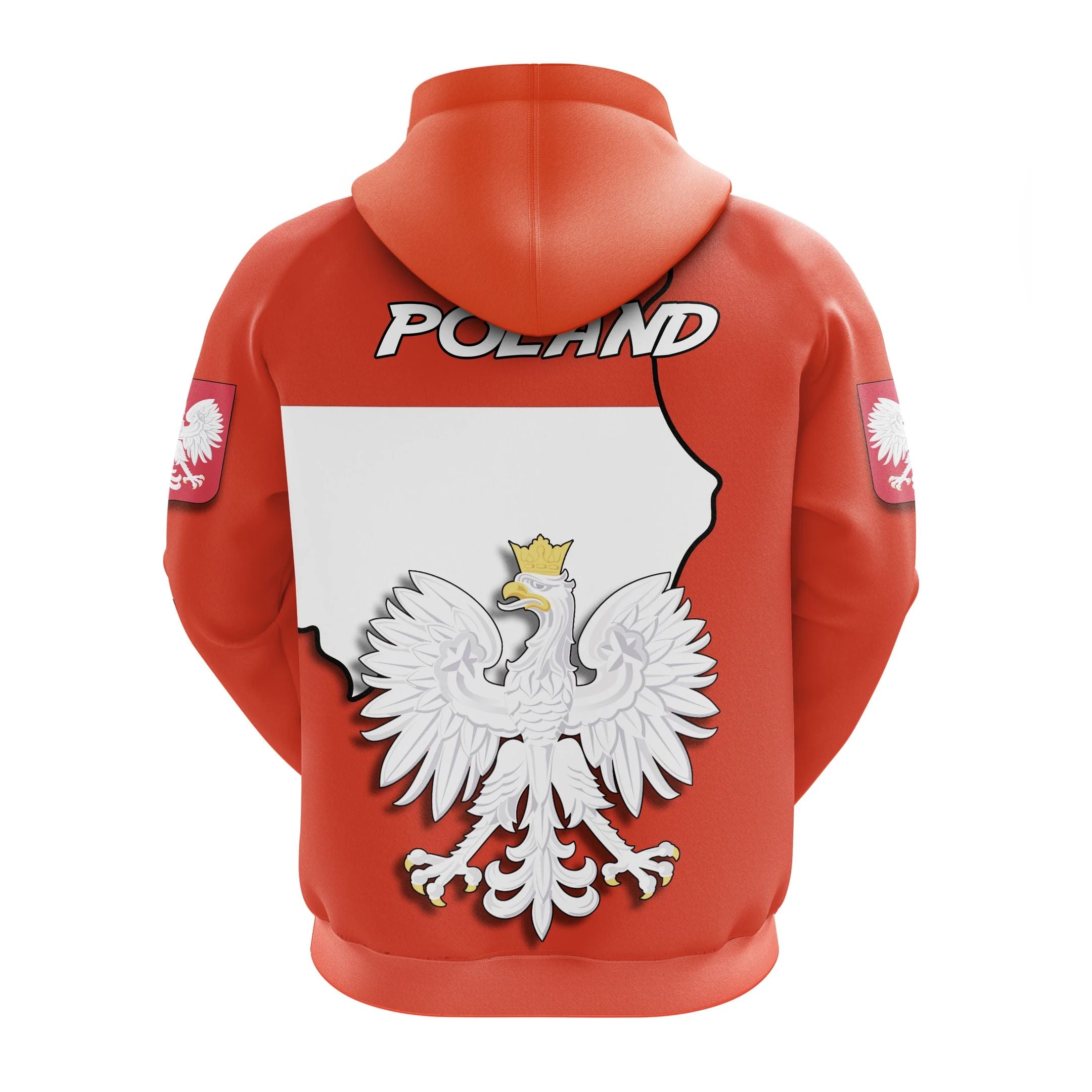 Poland Map Coat Of Arms Flag Hoodie RLT7