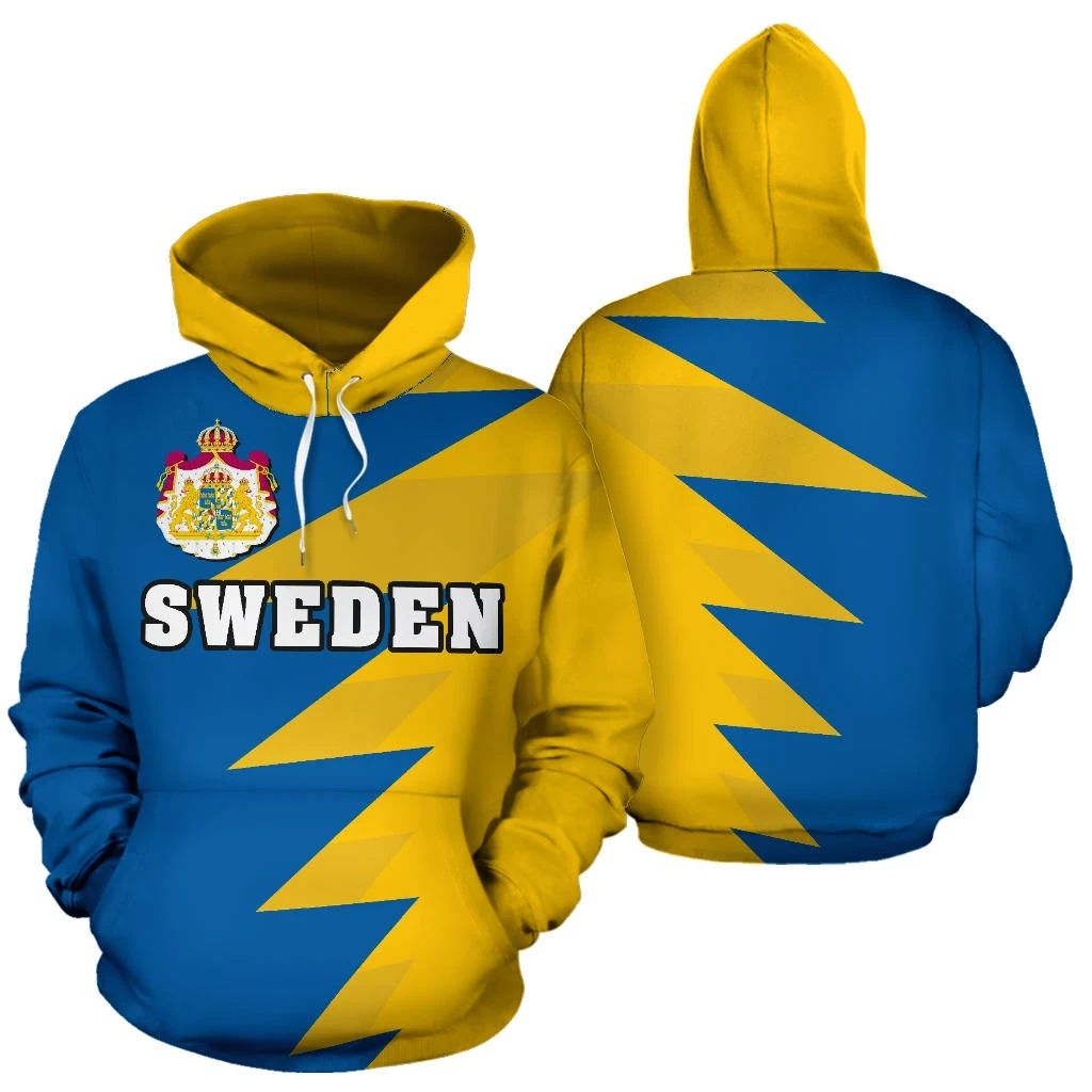 Sweden Sport Flag Hoodie Tooth Style 01 RLT7