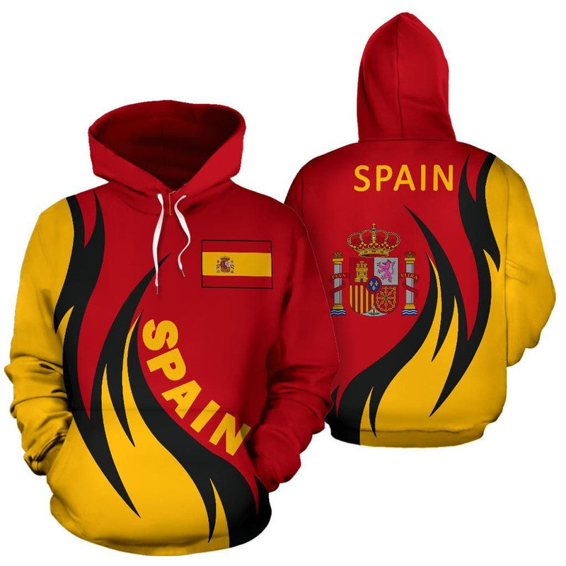 Spain Hoodie Coat Of Arms Fire Style RLT12