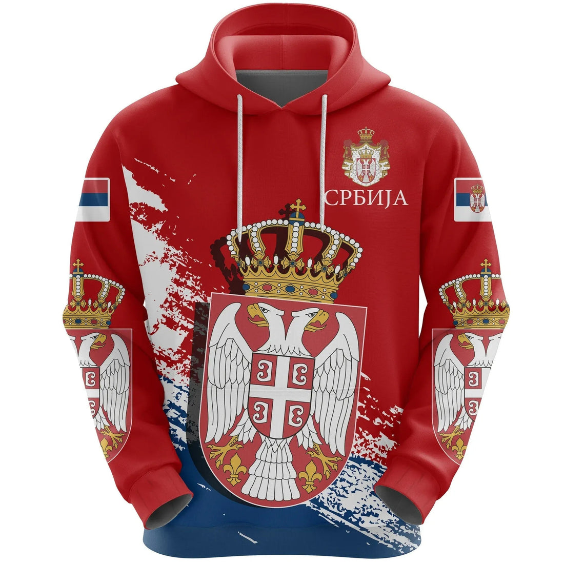 Serbia Special Hoodie Red Version RLT7