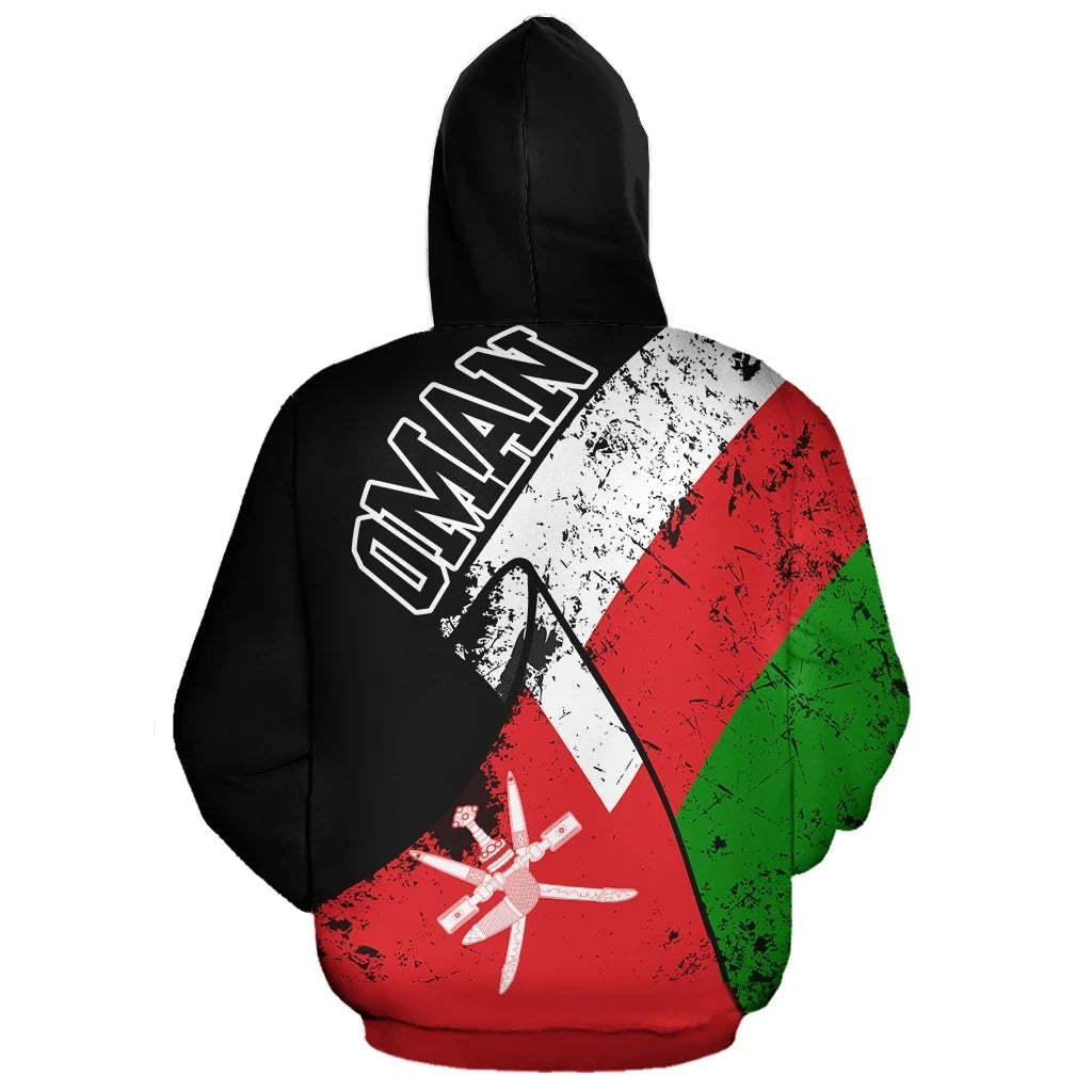 Oman Hoodie Special Grunge Flag RLT13