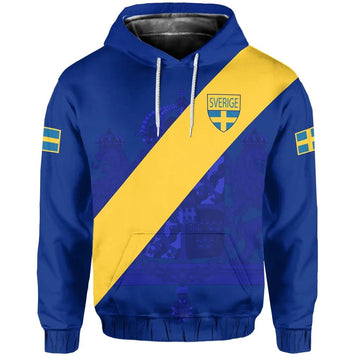 Sverige Sweden 2019 Pullover Hoodie RLT7