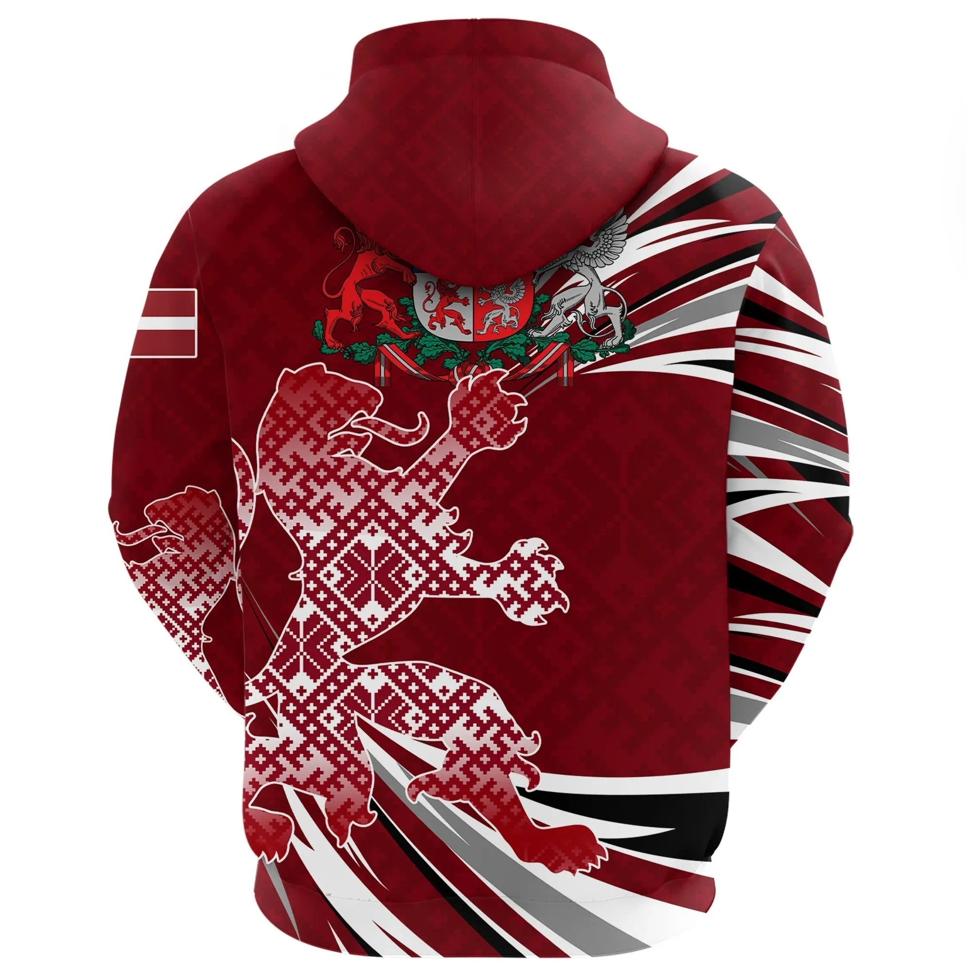 Latvia The Latvian Lion Zip Hoodie RLT6