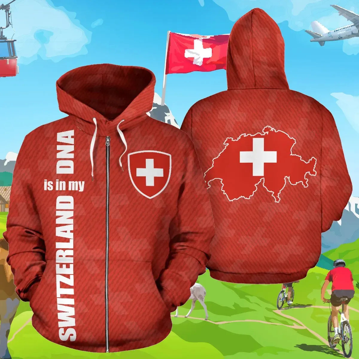 Switzerland Hoodie Switzerland Is In My Dna RLT13