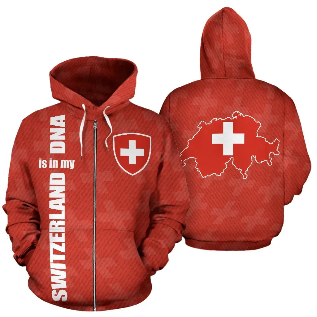 Switzerland Hoodie Switzerland Is In My Dna RLT13