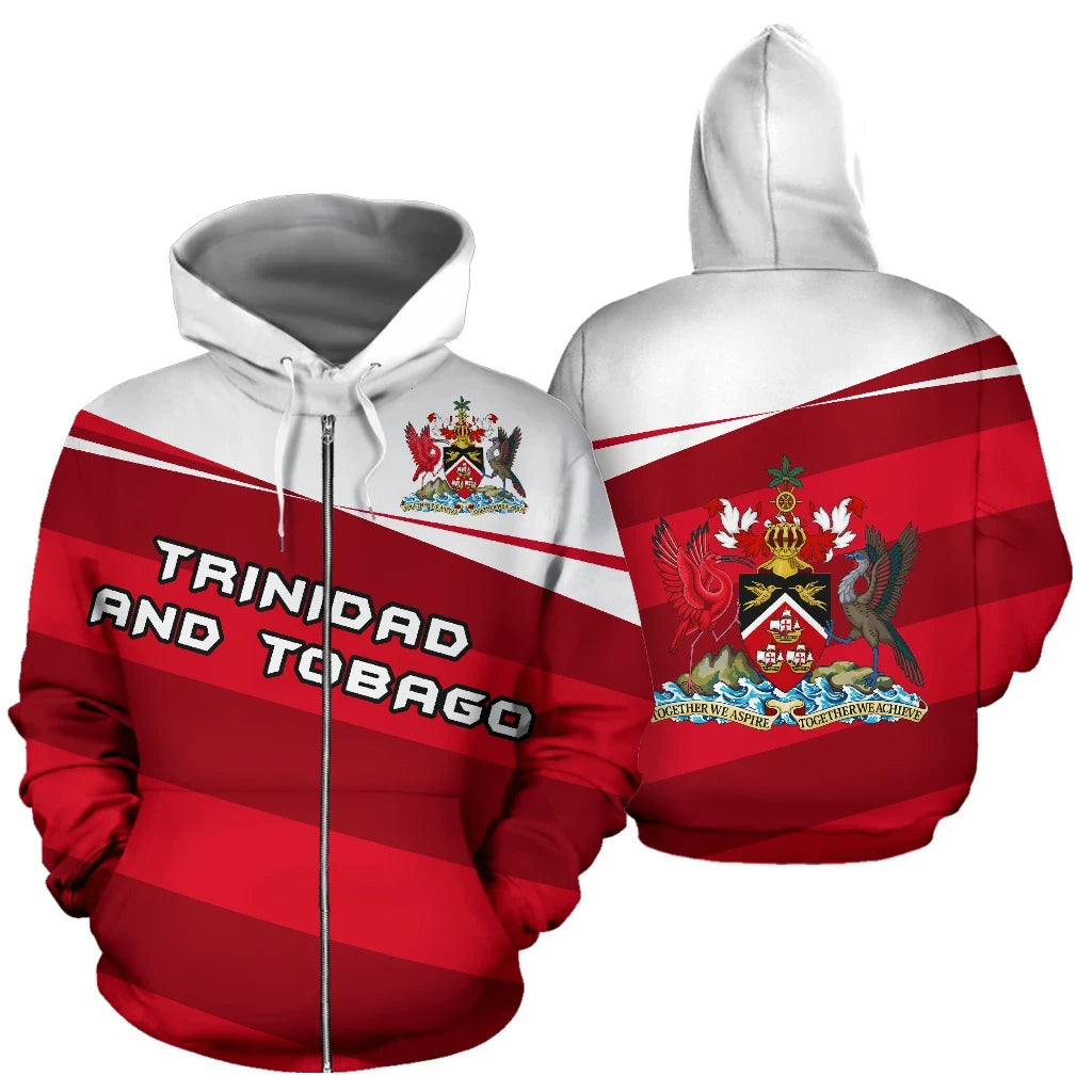 Trinidad and Tobago Flag Zipper Hoodie Vivian Style6 RLT6
