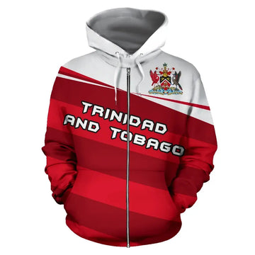 Trinidad and Tobago Flag Zipper Hoodie Vivian Style6 RLT6