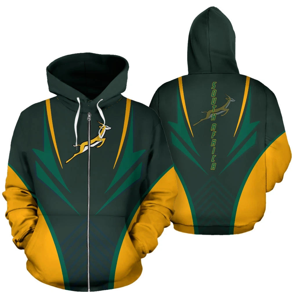 South Africa Hoodie Zip Coat Of Arms RLT8