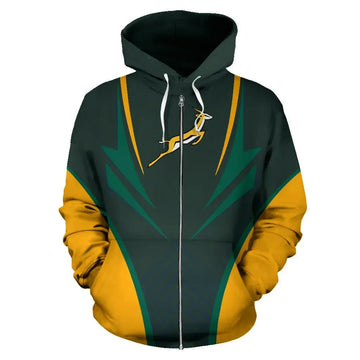 South Africa Hoodie Zip Coat Of Arms RLT8