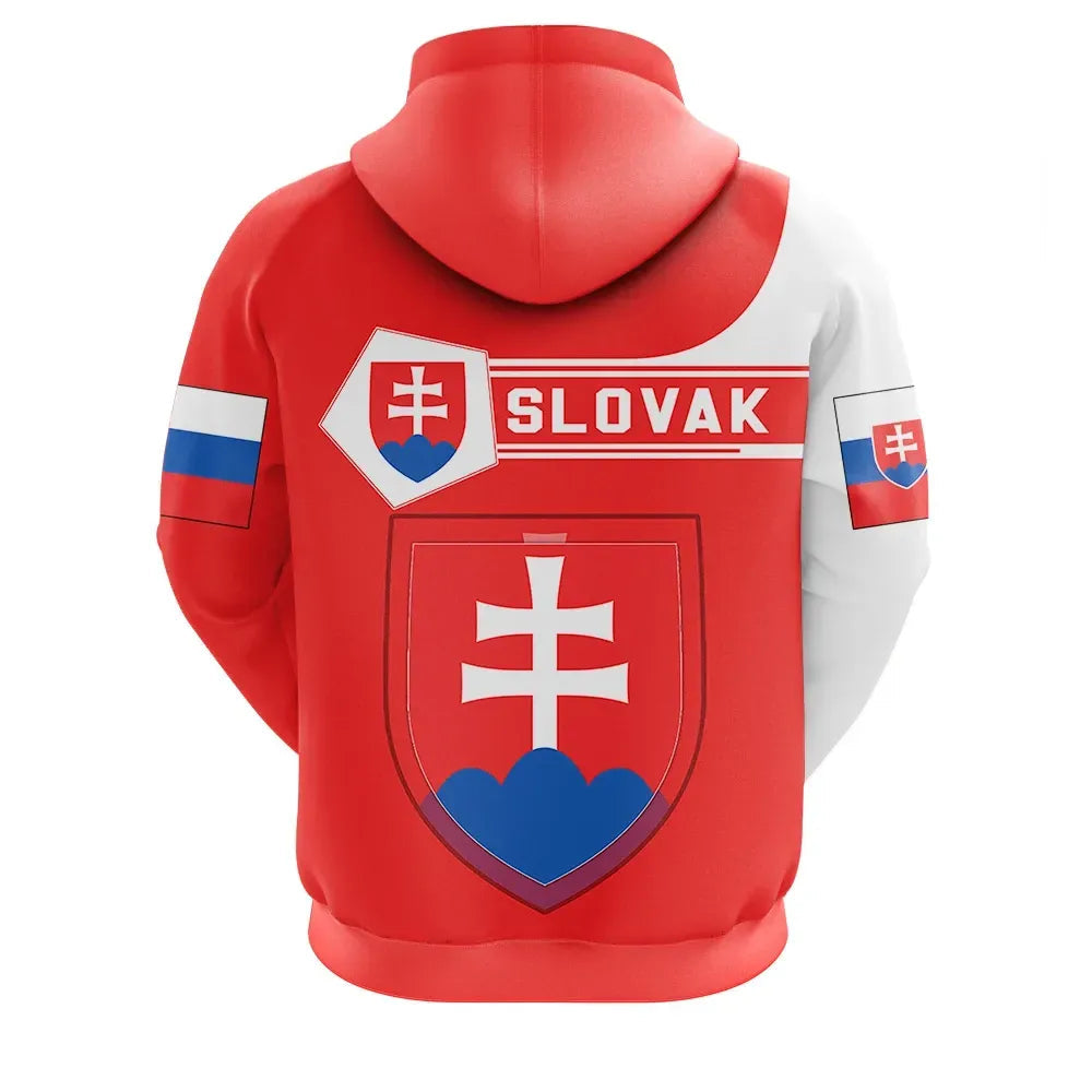 Slovakia Zip Up Hoodie Coat Of Arms Simple Style RLT13