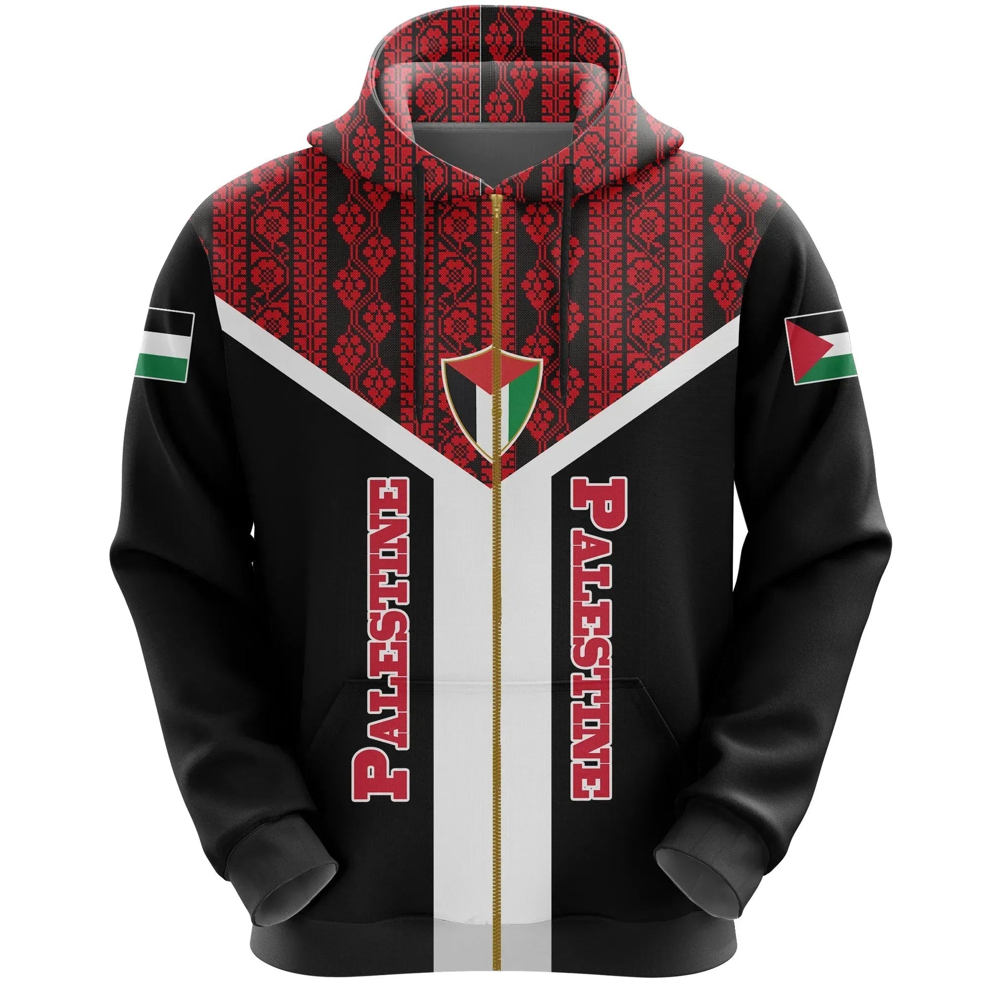 Palestine Hoodie Rising Zip RLT13