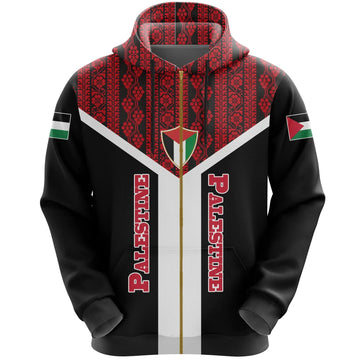 Palestine Hoodie Rising Zip RLT13
