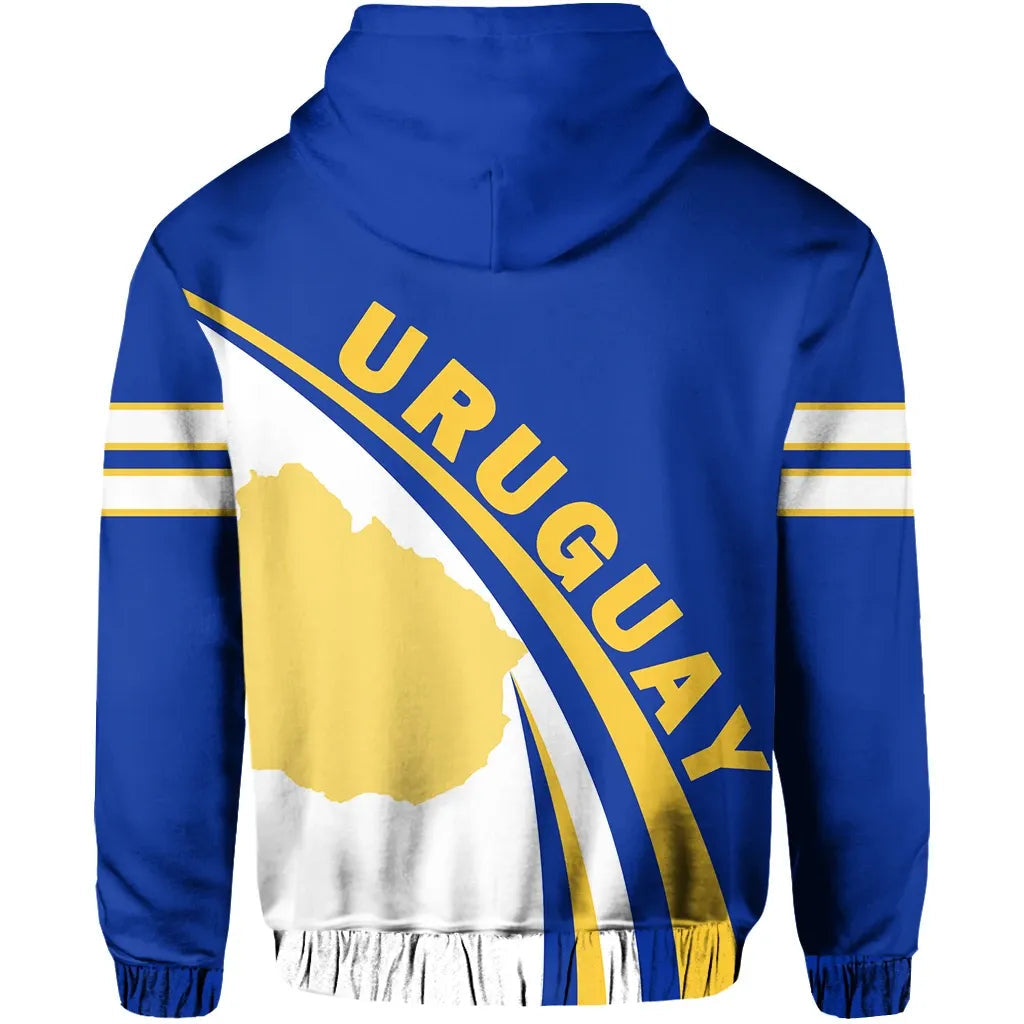 Uruguay Coat Of Arms Up Style Zip Up Hoodie RLT6