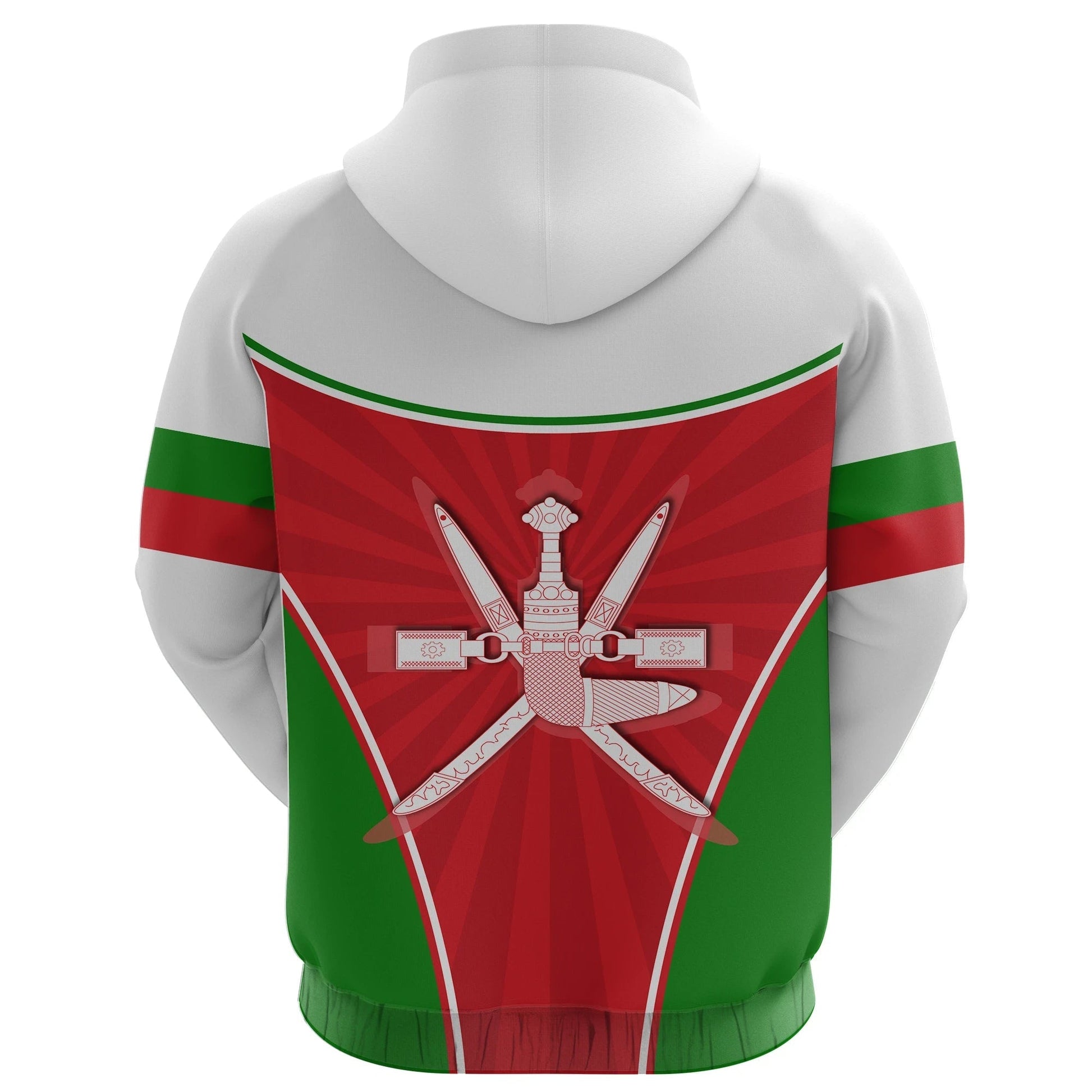 Oman Emblem Zip Hoodie Circle Stripes Flag Version RLT13