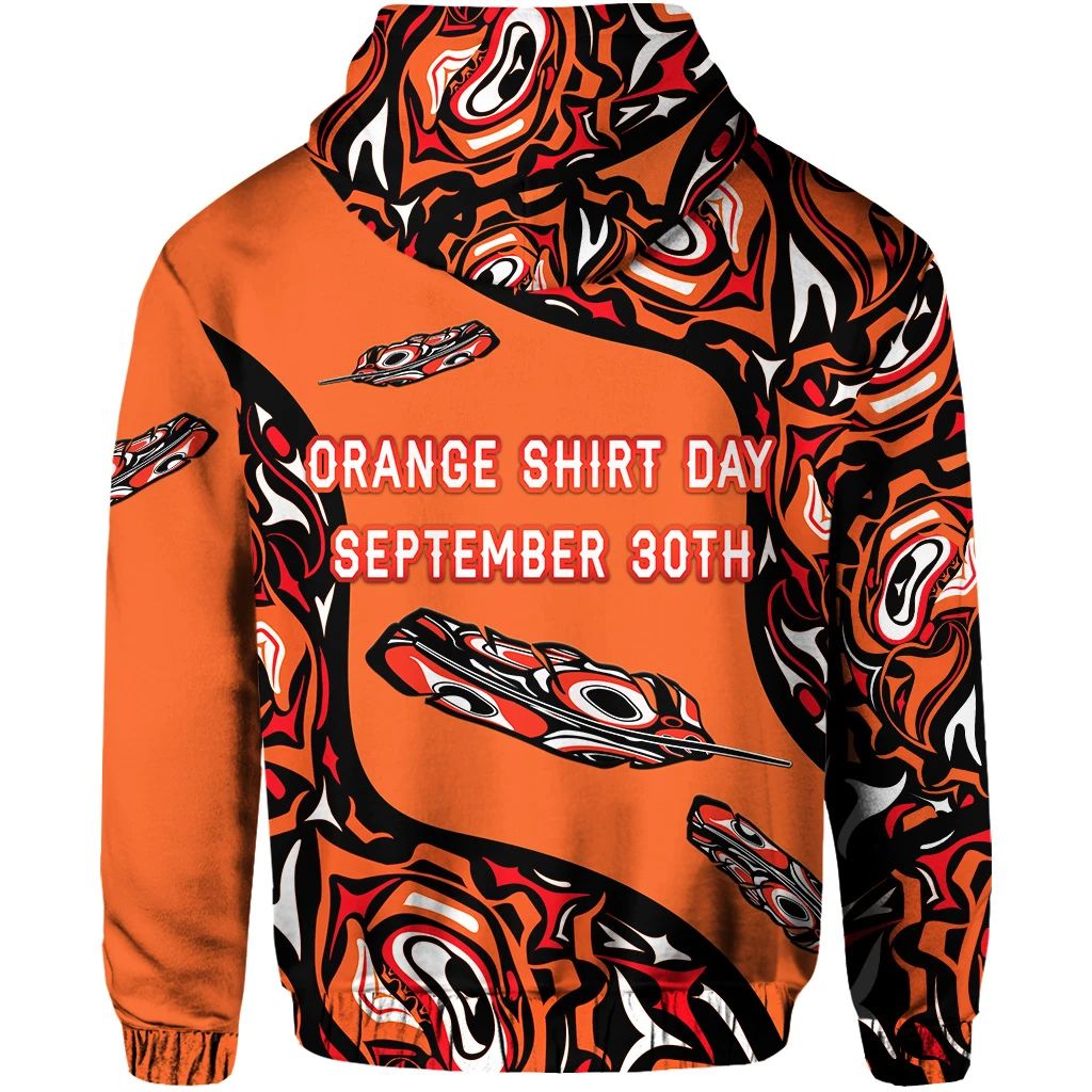 Orange Shirt Day Hoodie Every Child Matters Aboriginal Feather NO.1 LT8