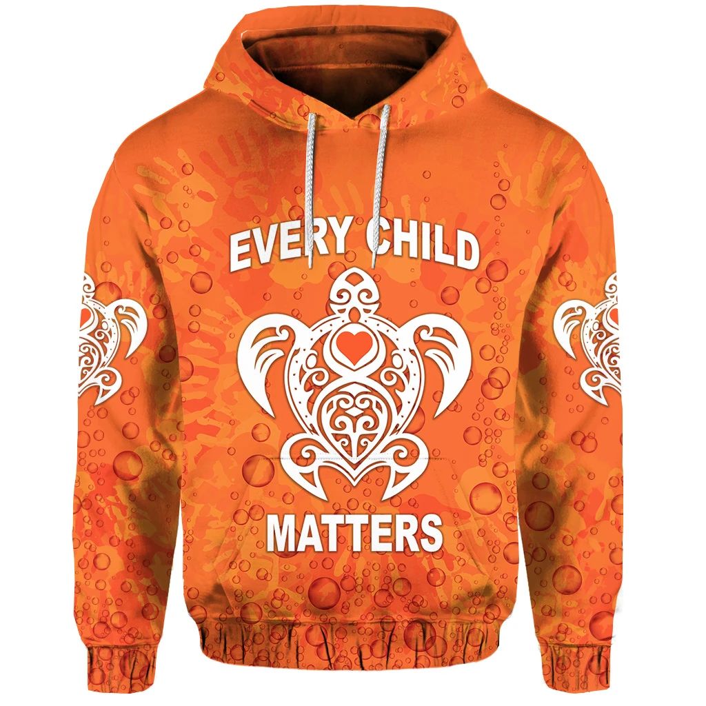Orange Shirt Day Hoodie Every Child Matters Baby Turtle With Heart LT8
