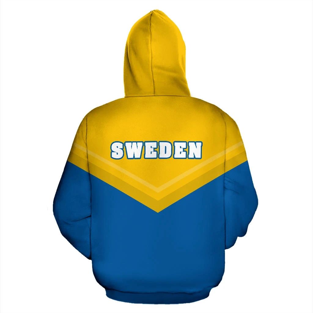 Sweden Sport Flag Hoodie Arrow Style 01 RLT7