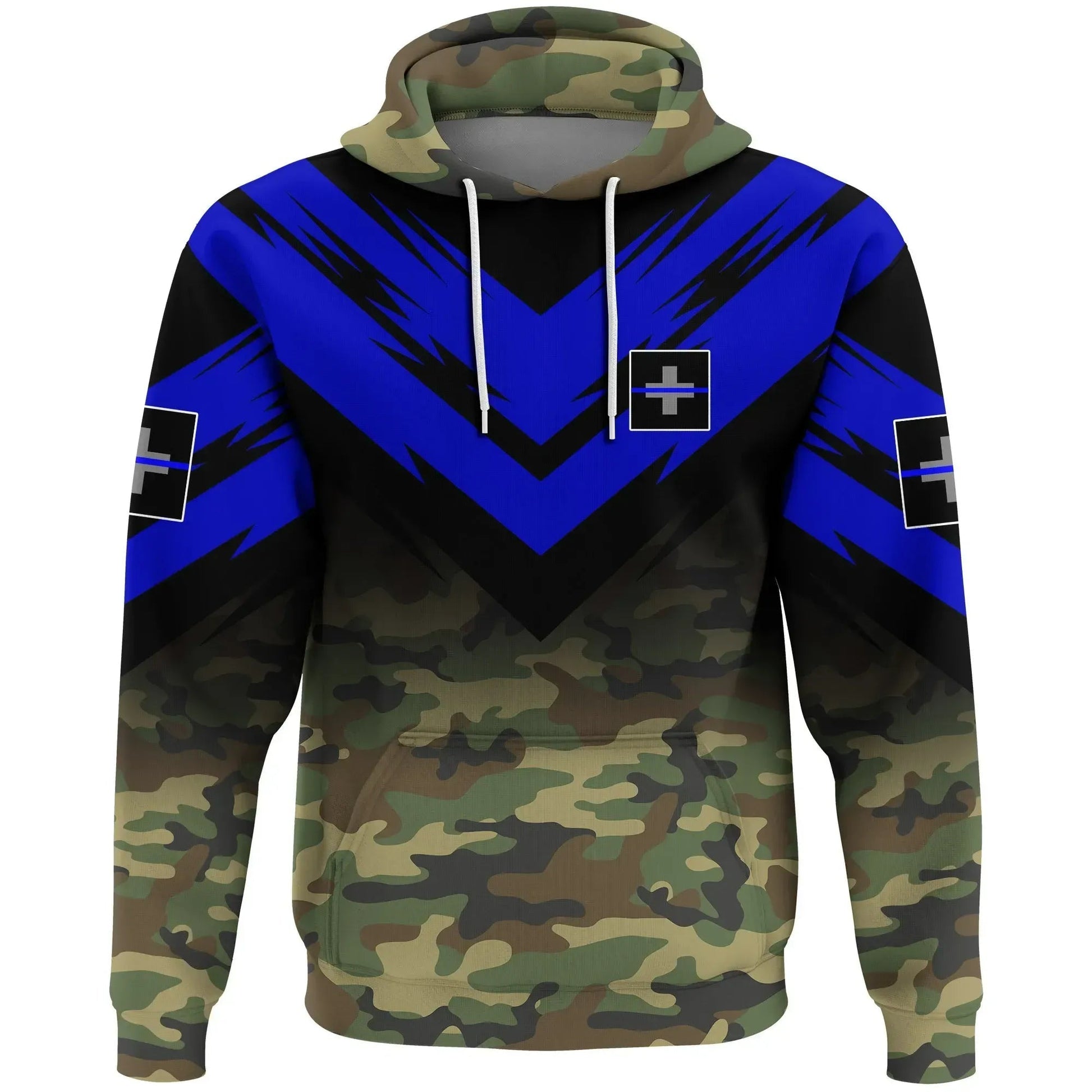 Switzerland Flag Hoodie Based Version Of The Thin Blue Line Symbol RLT13