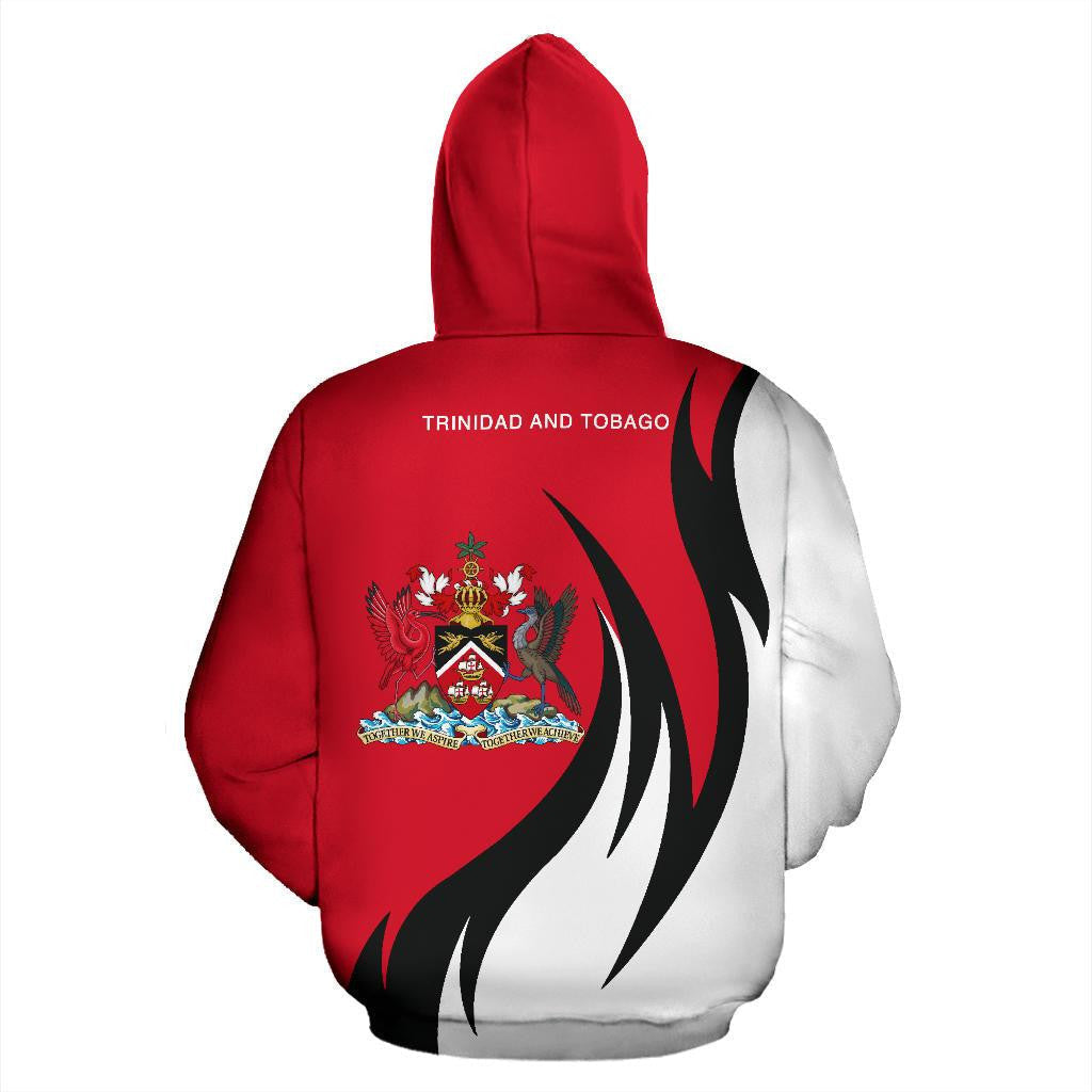 Trinidad and Tobago Hoodie Coat Of Arms Fire Style1 RLT6