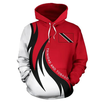 Trinidad and Tobago Hoodie Coat Of Arms Fire Style1 RLT6