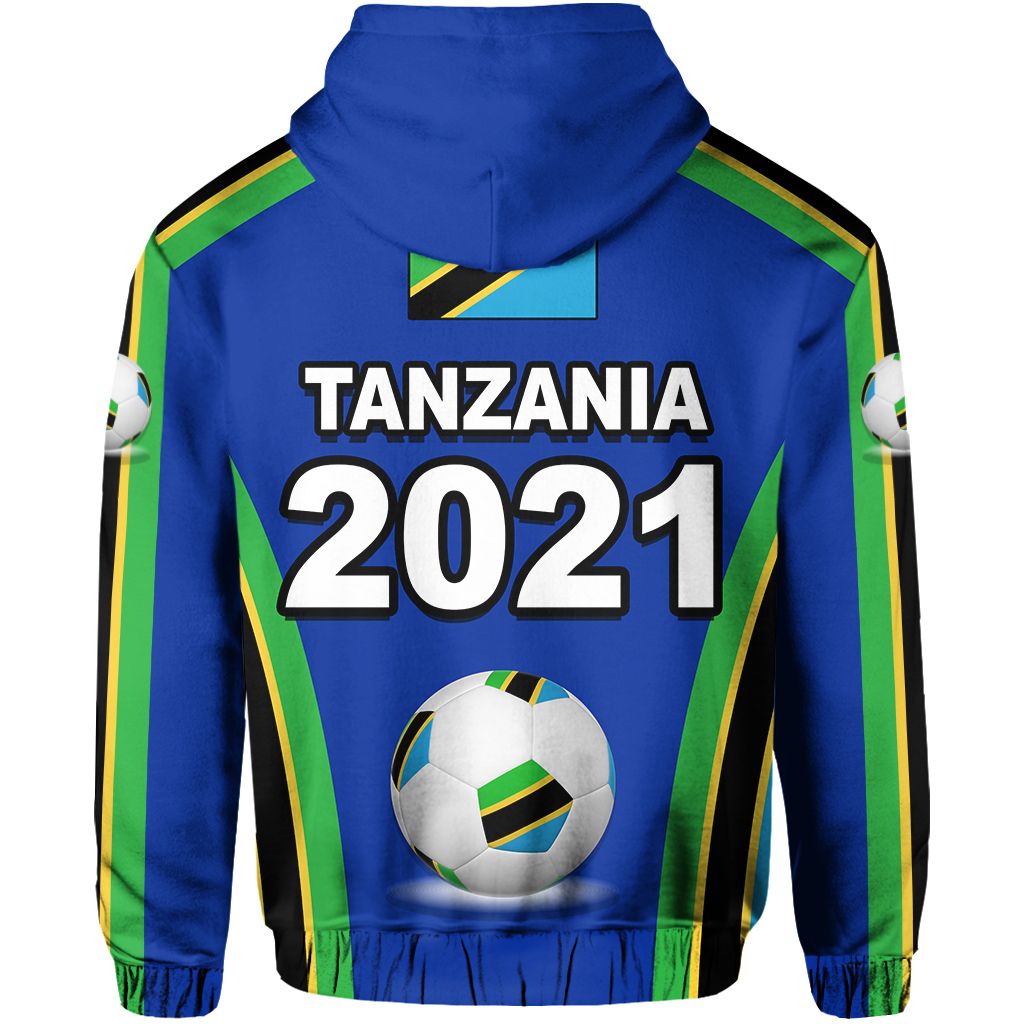 Tanzania Football Team 2021 Mix Flag Zip Hoodie LT20