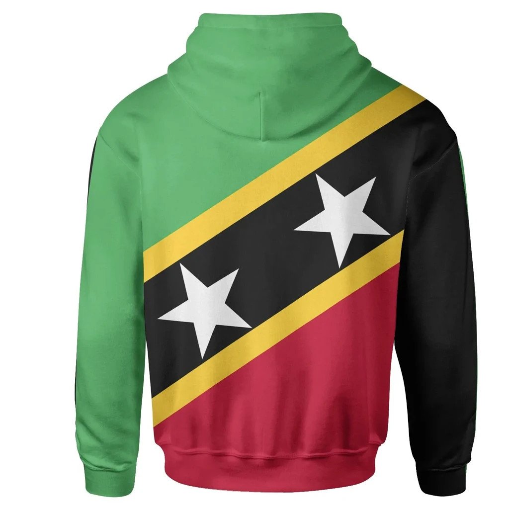 Saint Kitts and Nevis Hoodie Saint Kitts and Nevis Flag Style LT13