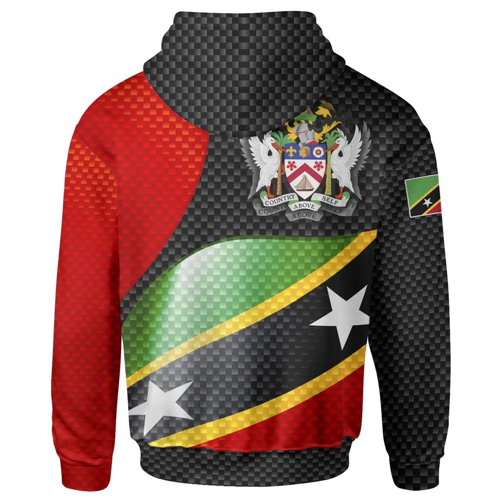 Saint Kitts and Nevis Hoodie Saint Kitts and Nevis Flag LT13