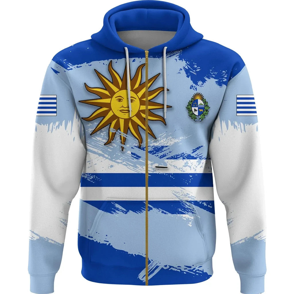 Uruguay Hoodie Flag Brush LT13