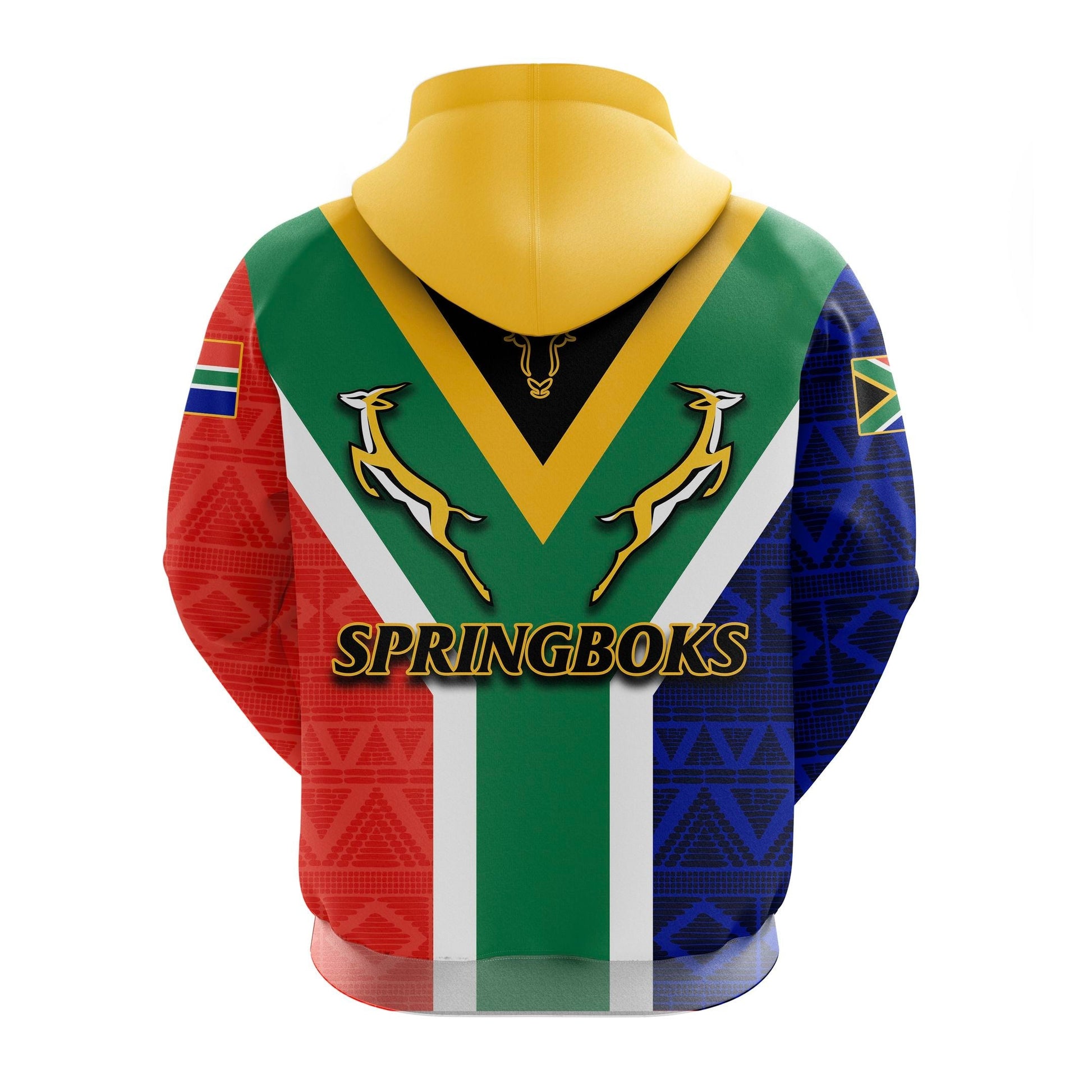 South Africa Springboks Mix African Patterns Zip Hoodie LT20