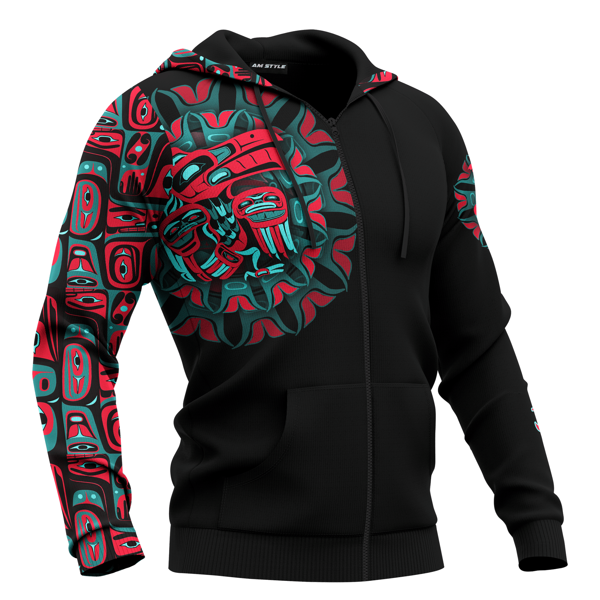 Raven Man Native American Pacific Northwest Style Customized All Over Printed Hoodie