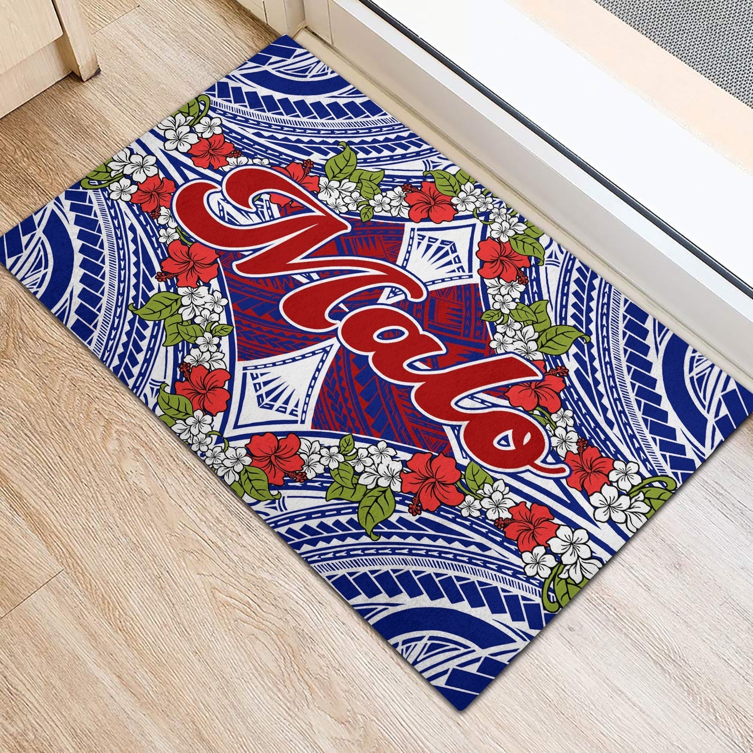 Wonder Print Shop Home Set - Samoa Talofa Door Mat Hibiscus LT10