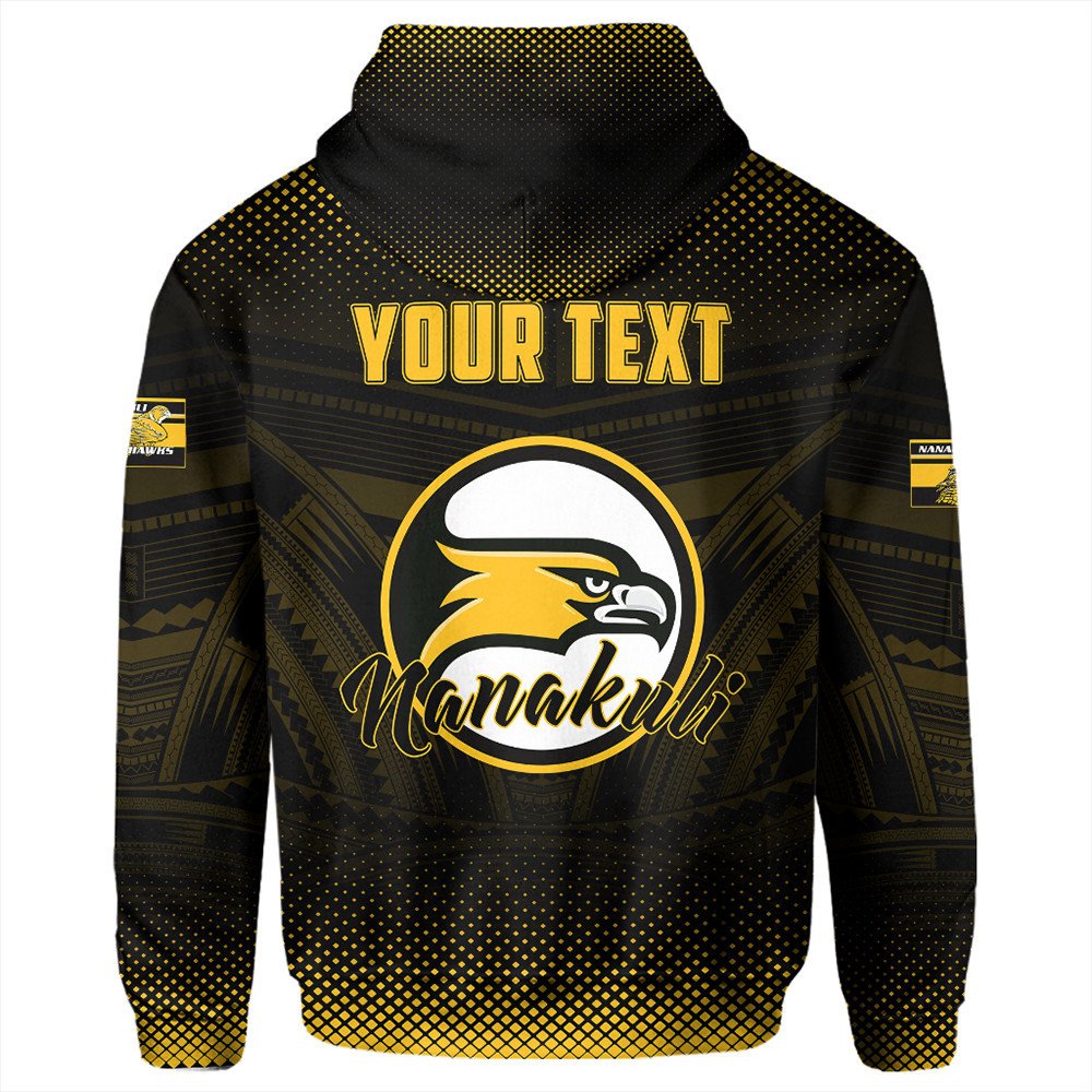 Polynesian Hoodie Custom Hawaii Class Of Nanakuli Golden Hawks Zip Hoodie LT10