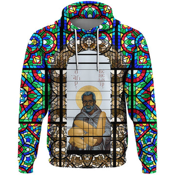 Saint Benedict of the African On Stained Glass Hoodie RLT13