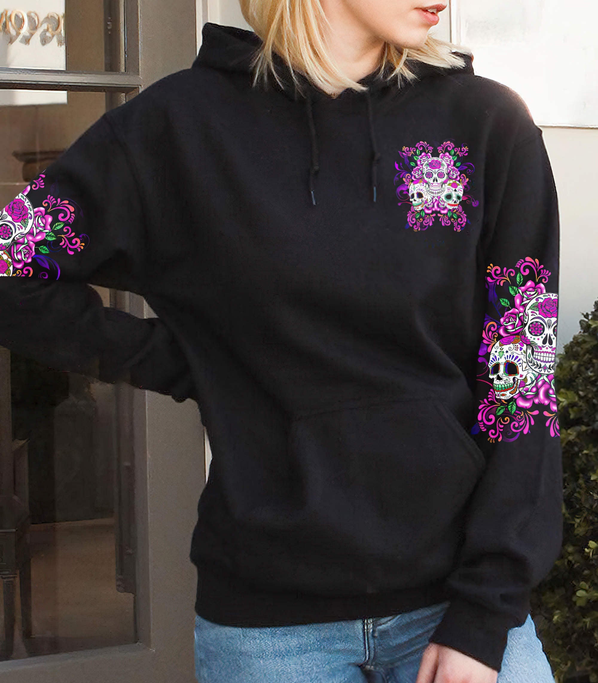 The Good Girl In Me Got Tired Sugar Skull Hoodie