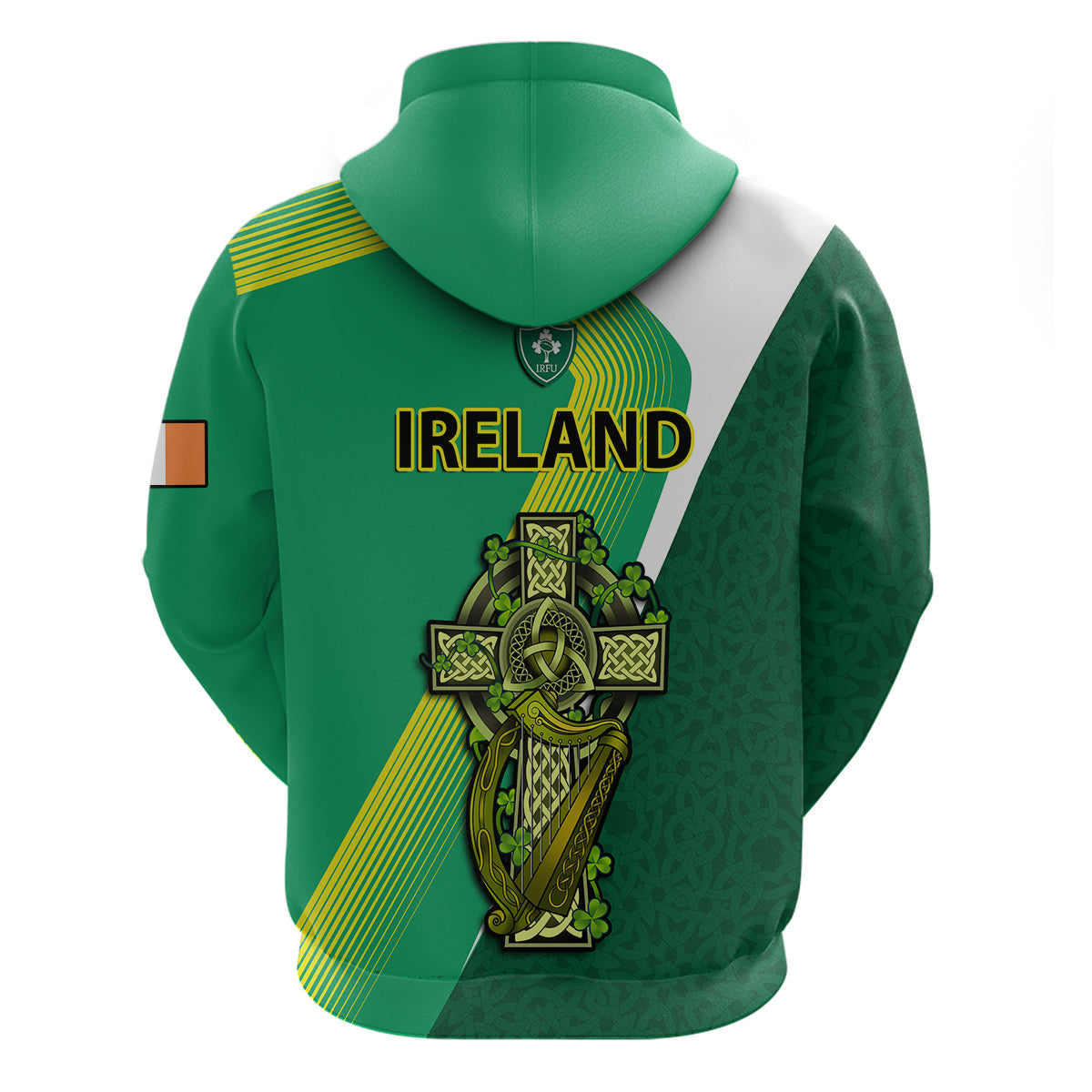 Ireland Rugby 7s Celtic Cross Shamrock Hoodie LT14
