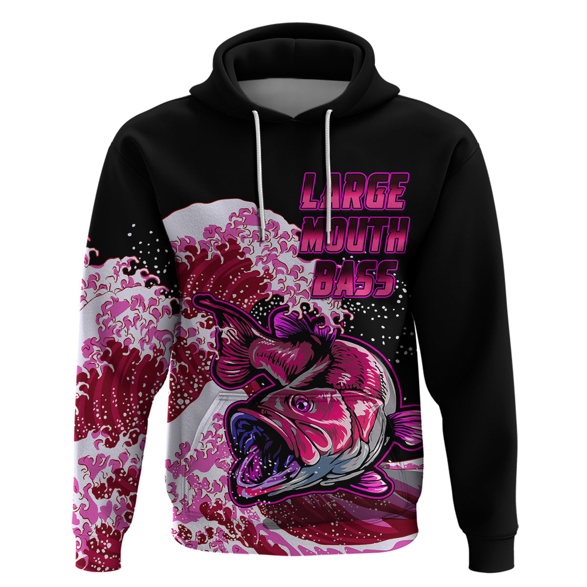 Largemouth Bass Fishing Red Hoodie LT9