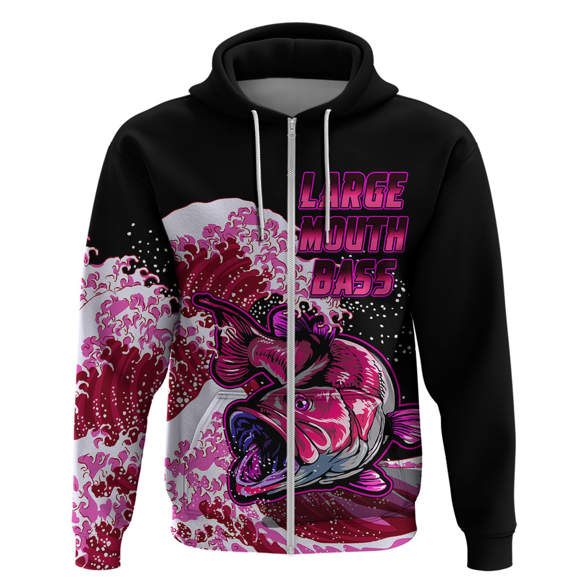 Largemouth Bass Fishing Red Hoodie LT9