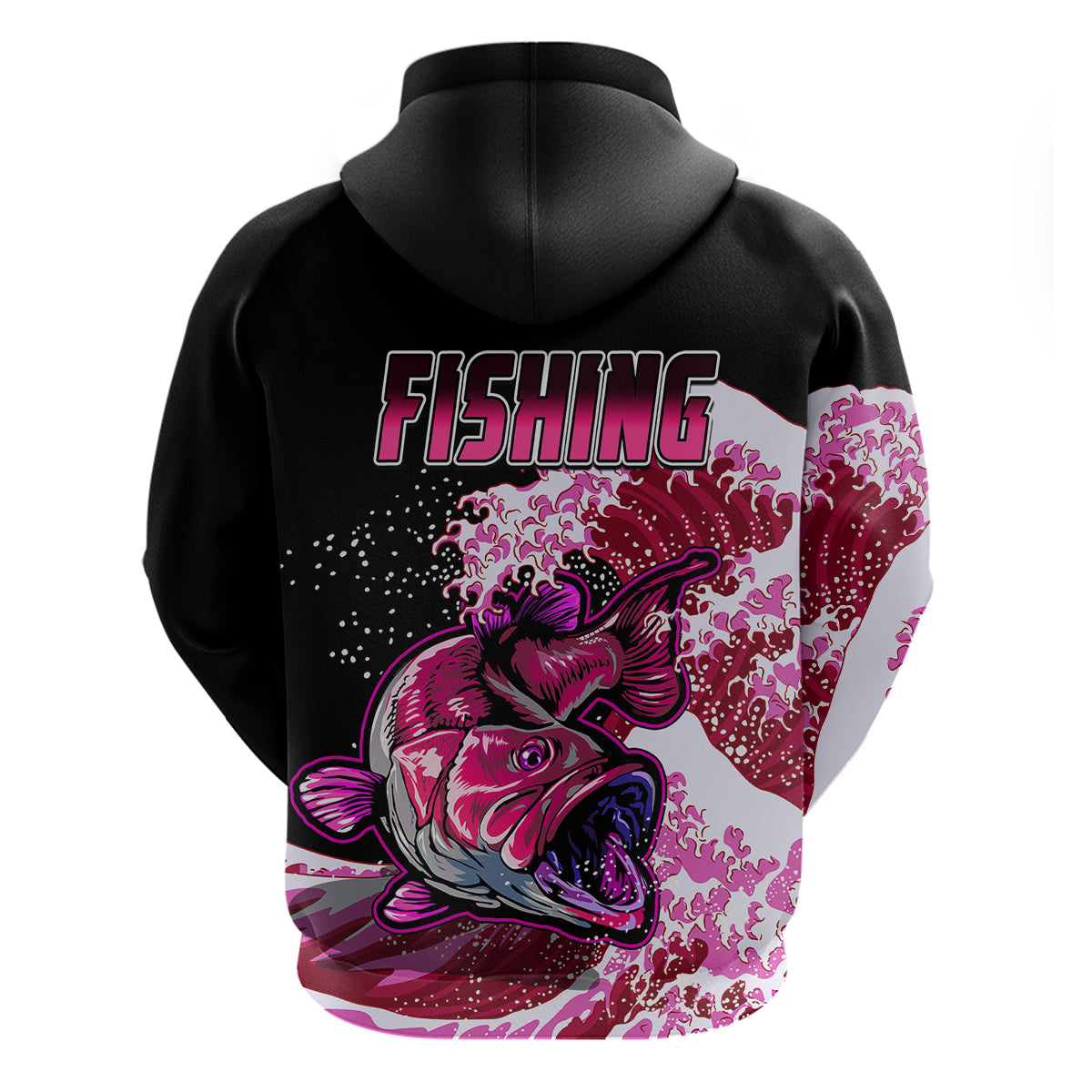 Largemouth Bass Fishing Red Hoodie LT9