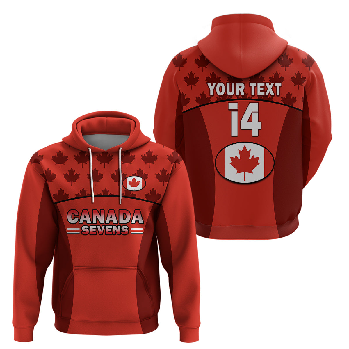 Custom Canada Rugby 7s Sporty Style Hoodie LT14