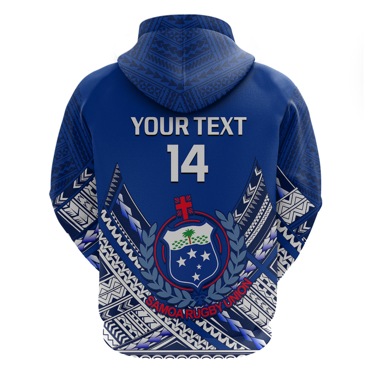 Custom Samoan Rugby Manu Samoa 7s Polynesian Pattern Hoodie LT14