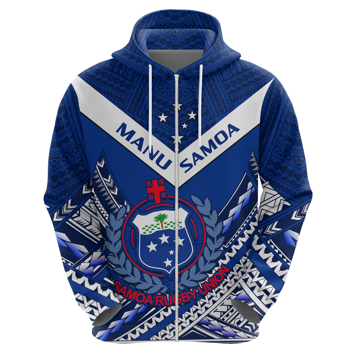 Samoan Rugby Manu Samoa 7s Polynesian Pattern Hoodie LT14