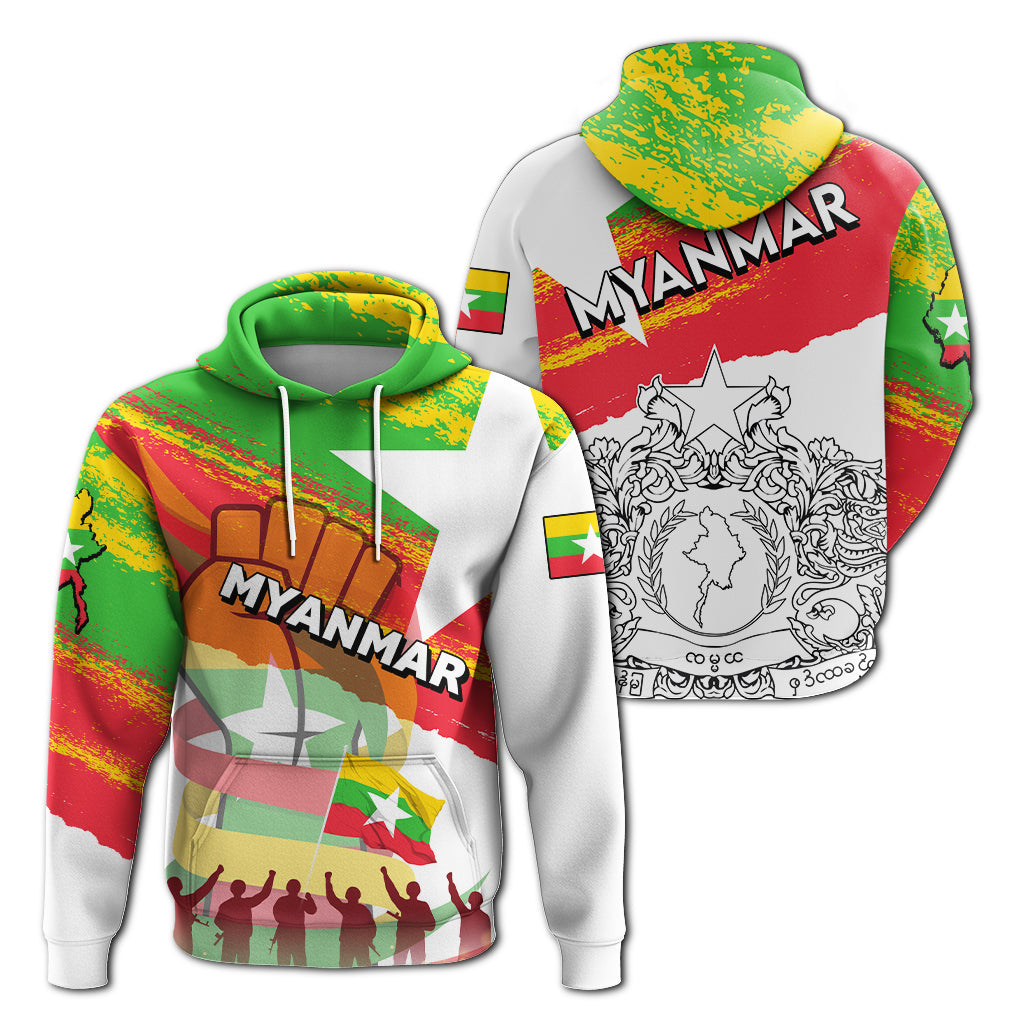 Myanmar Happy Independence Day Hoodie LT2