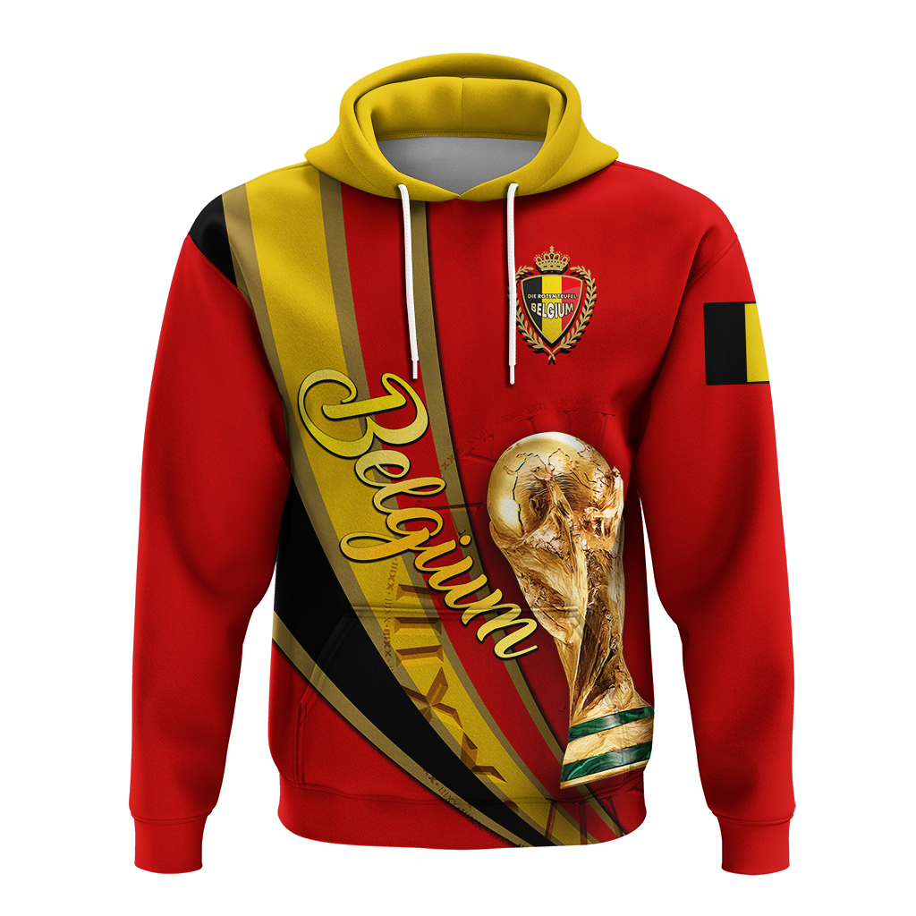 Custom Belgium Football 2022 Hoodie LT2