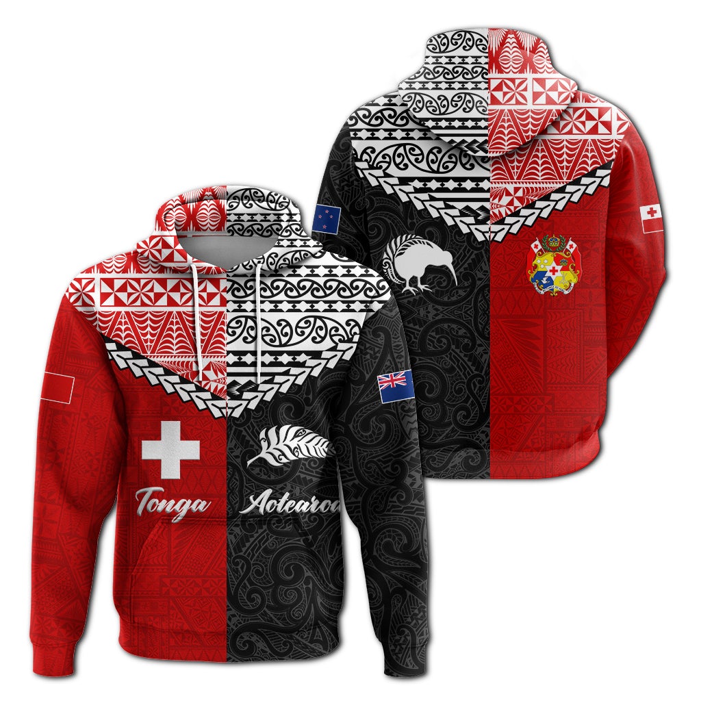 Tonga Combine New Zealand Maori Aotearoa Heritage Hoodie LT12