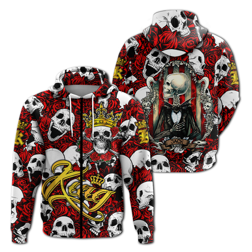 Skull Rose King - Death Cannot Divide Us Hoodie - LT2