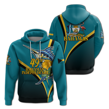 The Bahamas 49th Anniversary Independence Day Blue Marlin Hoodie LT12