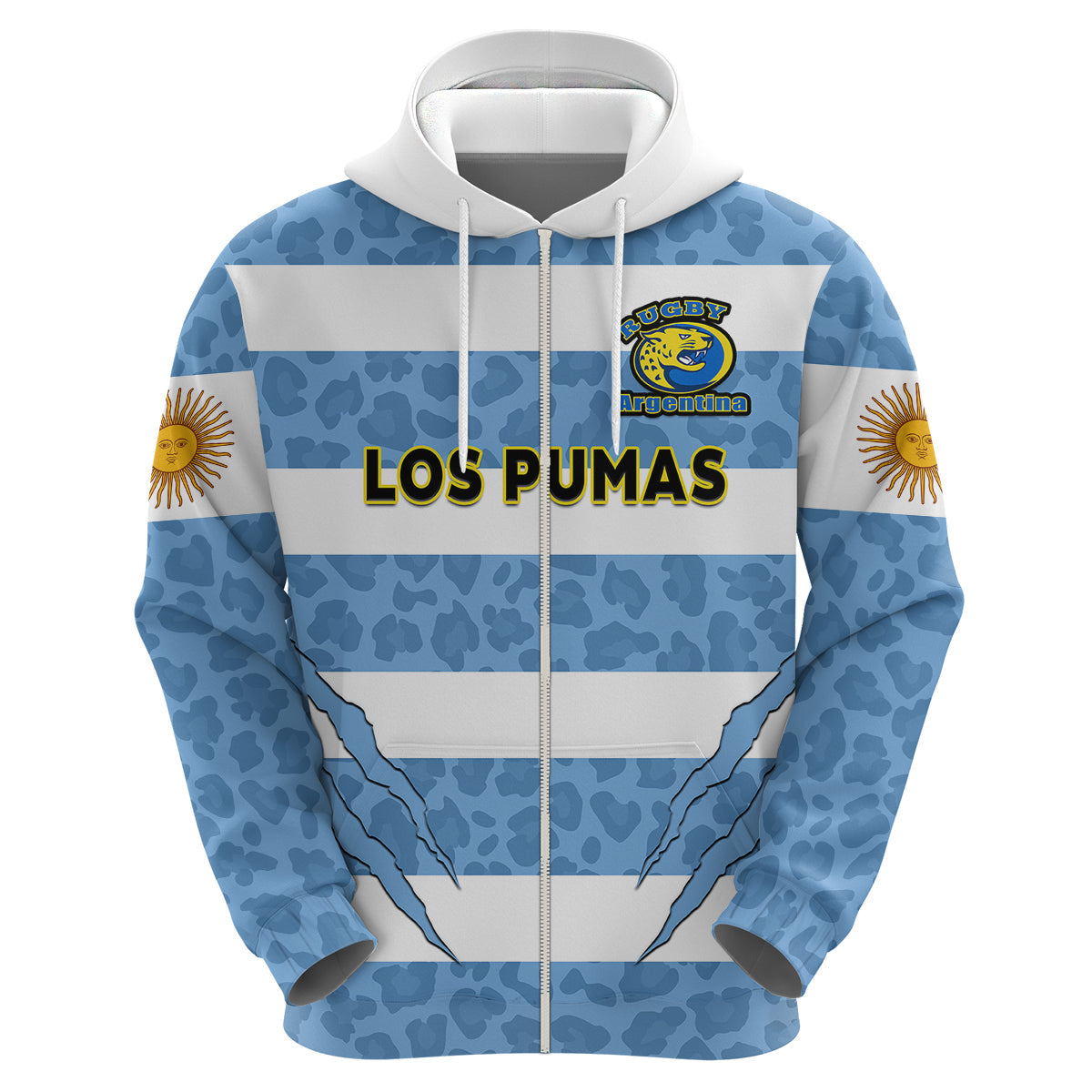 Custom Argentina Rugby 7s Vamos Pumas Hoodie LT14