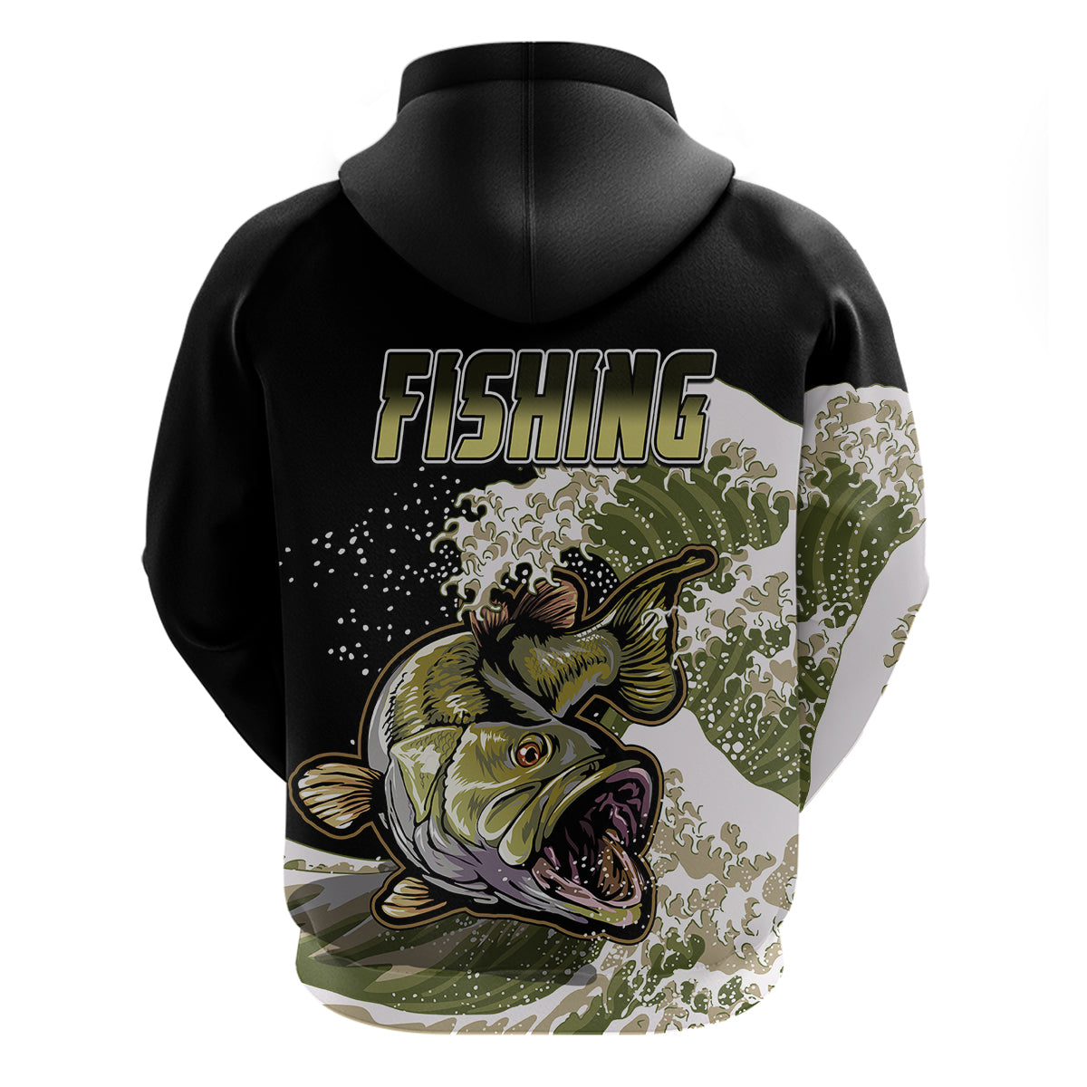Largemouth Bass Fishing Gold Hoodie LT9