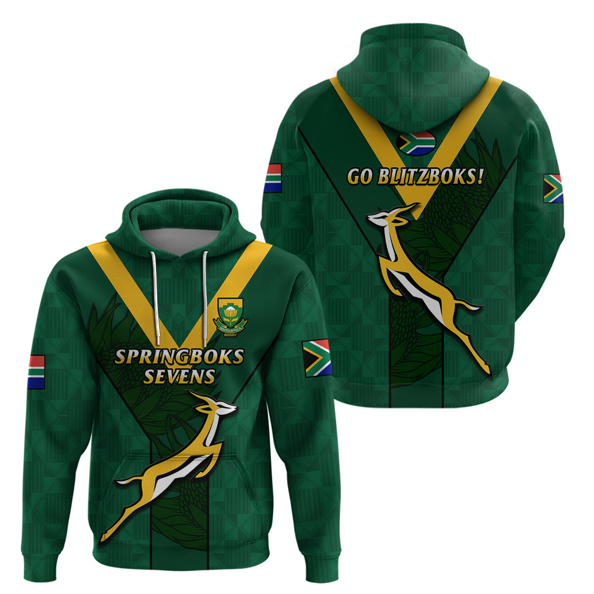 South Africa Rugby Go Blitzboks Sevens Hoodie LT14